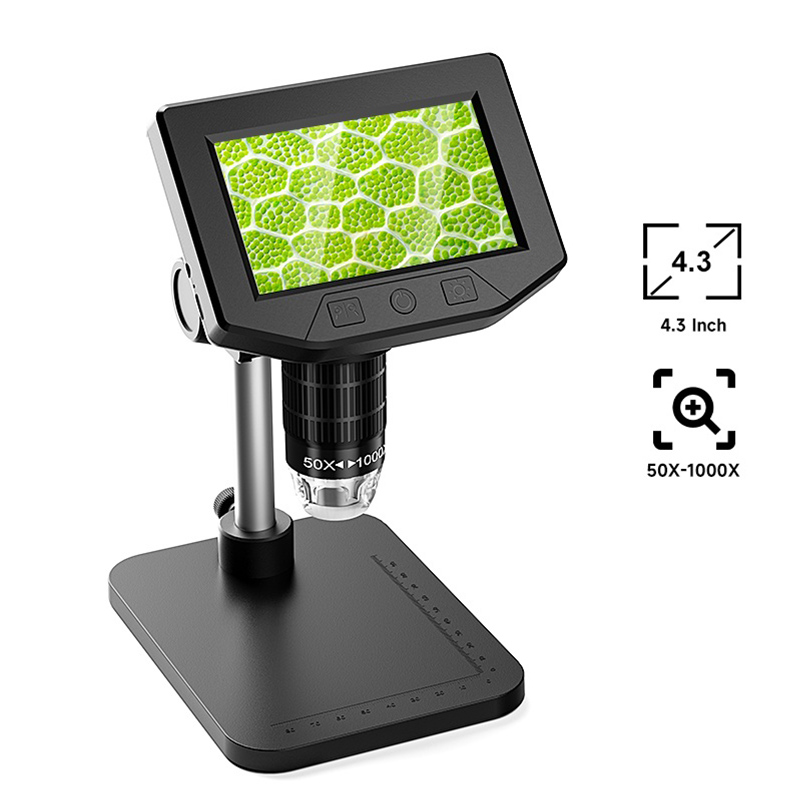 Diy Electronics Microscope - Mikroskopkamera 4,3'' Bildschirm 8 LEDs Digital