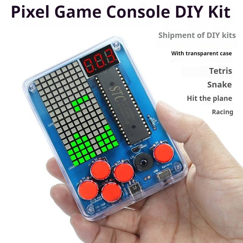Diy Electronics Workbench - Pixel Game Machine-Produktionsset, 51, lose Tetris-Teile