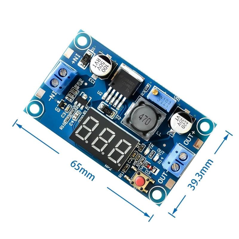 Diy In Electronics - LM2596 Stromversorgungsmodul mit Display 3A 2,5-40V