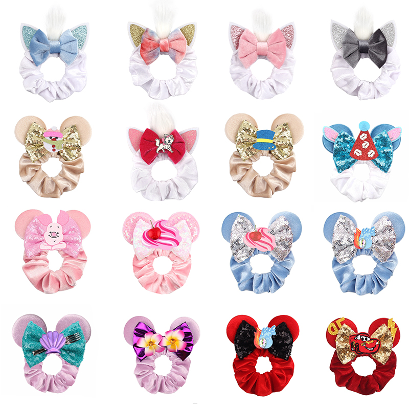 Diy Mouse Electronics - Neue Maus Ohren Samt Scrunchies Haarband