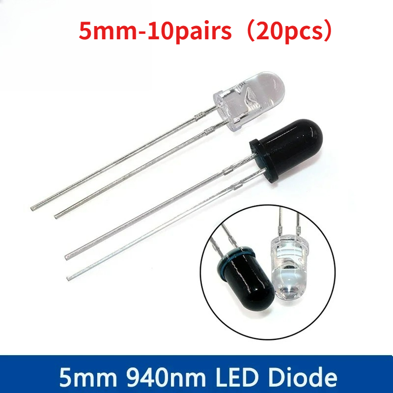 10-30 Paar 5mm 940nm IR-LED-Di – Diy Electronics India Bewertung und Preis