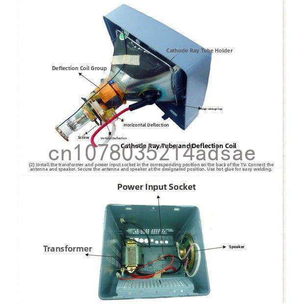 5,5 Zoll Schwarz-Weiß-TV-Mainb – Diy Electronics Parts Bewertung und Preis
