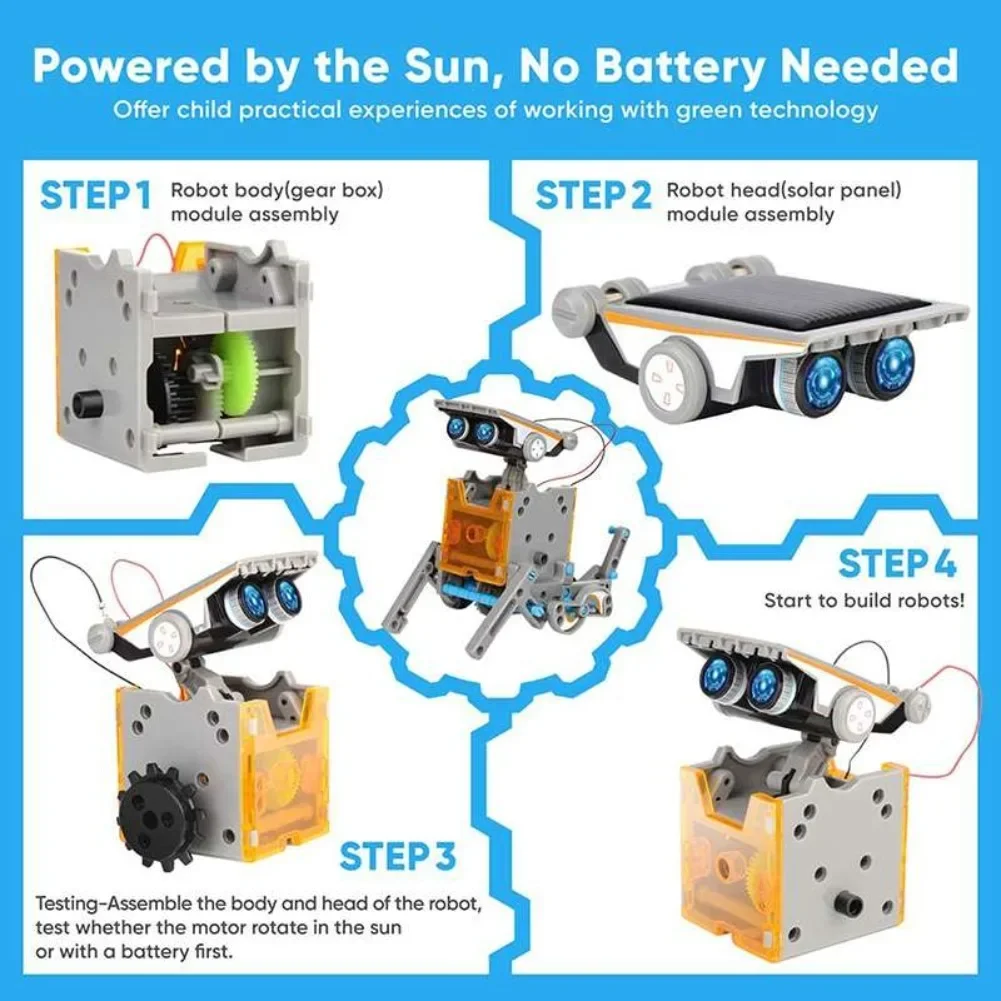 13-in-1 solarbetriebener Robot – Diy Electronics Parts Bewertung und Preis
